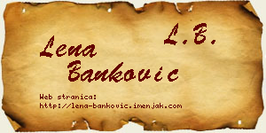 Lena Banković vizit kartica
